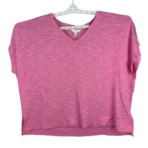 Time And Tru Womens Pink V-Neck Sweater Top Size XL 16-18